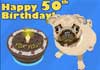 Talking 50th Birthday Pug