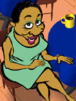 A 30-something black woman looks knowingly at the viewer.