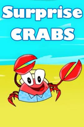 A crab wearing a Hawaiian shirt on a beach. He's waving his claws cheerfully at the viewer. 