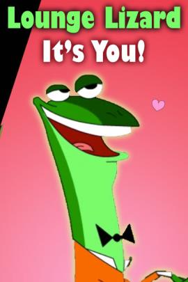 A lizard lounge singer gazes lovingly into the eyes of a lady lizard.