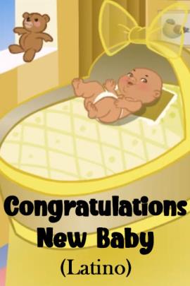 A Latine baby in a bassinet.