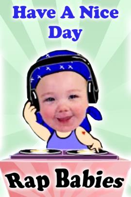Two babies dressed as rappers.