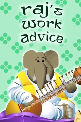 An elephant with a sitar, wearing white and yellow robes, sits on a pillow.