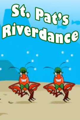 A smiling lobster in a green derby hat, and green bow tie.