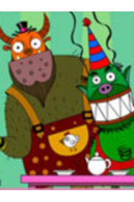 Sam & Monsters Bday GRANDSON ecard