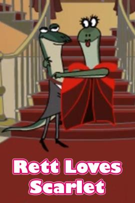 A lizard sweeps his lady love off her feet.