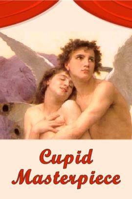 A section of the painting 'The Abduction of Psyche' by William-Adolphe Bouguereau, where Cupid is holding Psyche in a loving embrace.