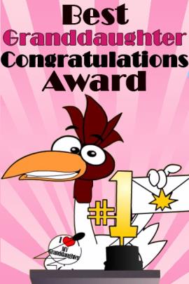 Best Granddaughter Award Congratulations ecard