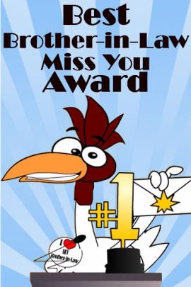 An award show where a chicken is presenting a gold #1 trophy.