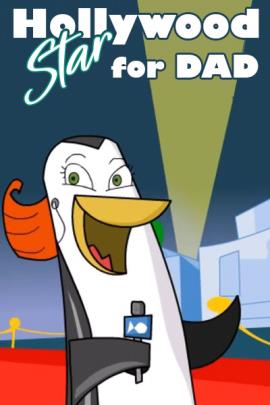 The thumbnail for this free online Fathers Day card is a penguin who is smiling happily.