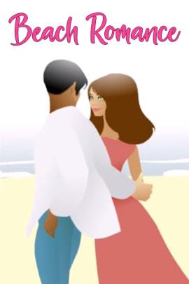 A couple take a romantic walk on the beach.