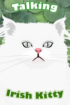A closeup view of a fluffy white kitty.