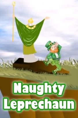 This cartoon ecard explains how all the snakes were driven out of Ireland. Picture on this preview image is a leprechaun bounding mischievously through a crowd of snakes.