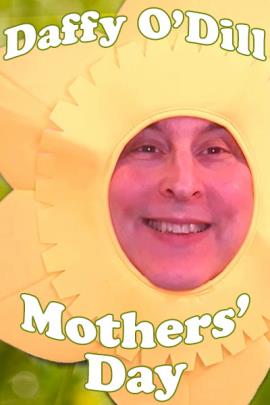 A smiling man wears a daffodil costume in the thumbnail for this funny Mother's Day ecard. 