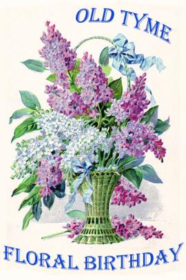 A vase, containing colorful hyacinth blossoms is featured in this free traditional ecard.