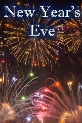 This New Years Eve eCard is a dark sky filled with exploding fireworks in various colors. The title at the top is in the Times New Roman font and reads, "New Years Eve"
