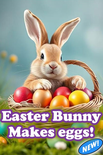 Easter Bunny Makes Eggs ecard