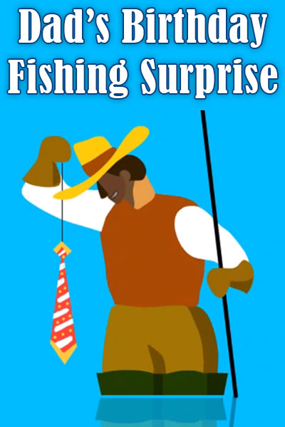 A man, holding a fishing pole, and reeling in a fish.