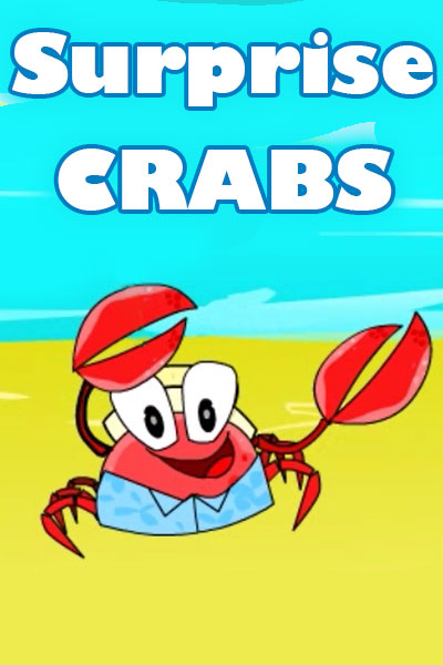 A crab wearing a Hawaiian shirt on a beach. He's waving his claws cheerfully at the viewer. 