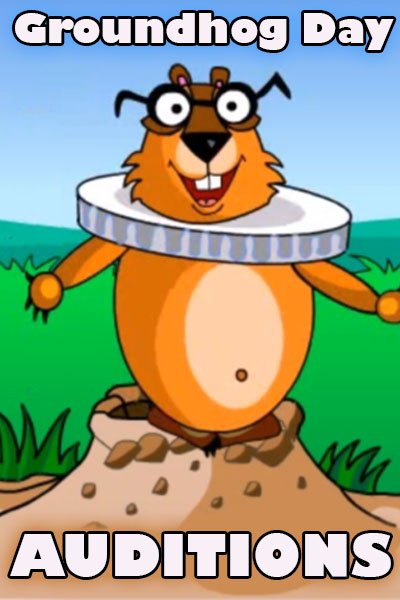 A flustered looking moose is partially poking out of a groundhog burrow he barely fits in., in order to audition to play the groundhog on groundhog's day.