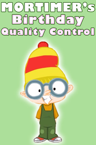 This birthday ecard for kids features a cartoon boy, wearing a knit cap, and big, round-rimmed glasses. 