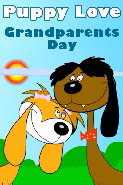 Puppy Love Grandparents Day e-card