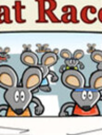A bunch of rats are running a marathon.