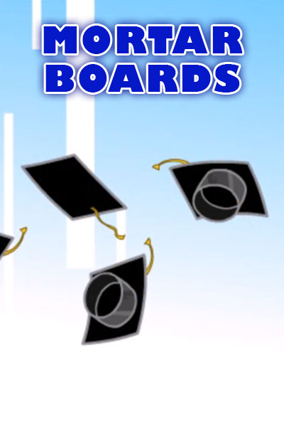 The thumbnail image for this fun graduation ecard is a grad's cap that has been tossed into the air.