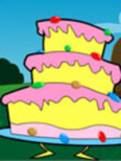 Surprise Bday Cake GRANDDAUGHTER ecard