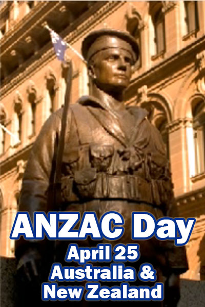 ANZAC Day April 25 ecard Australia & New Zealand
