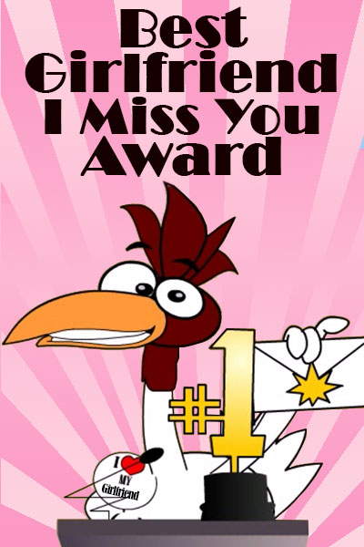 A chicken stands at the podium of an awards show, with a large, gold #1 trophy in front of it.