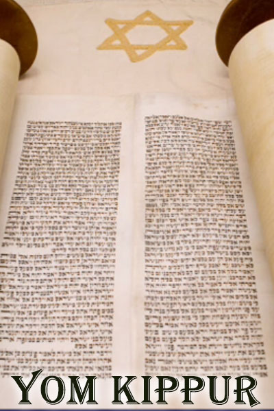 A scroll full of Hebrew writing.