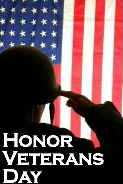 A soldier salutes an American flag.