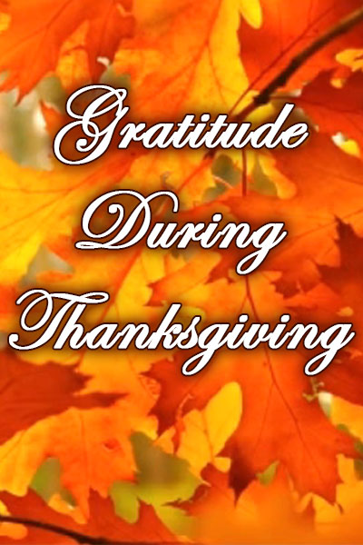Gratitude During Thanksgiving