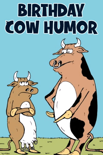 A Rubes by Leight Rubin cartoon of a father cow with a pierced nose, scolding his younger daughter for piercing her udders. 