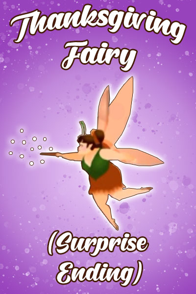 A tiny fairy uses her wand to cast her magic at something off screen.