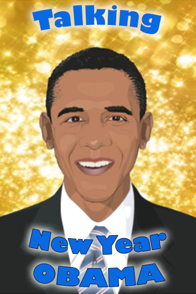 A cartoon Barack Obama.