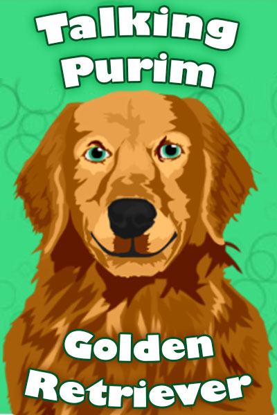 Talking Purim Golden Retriever (Personalize)