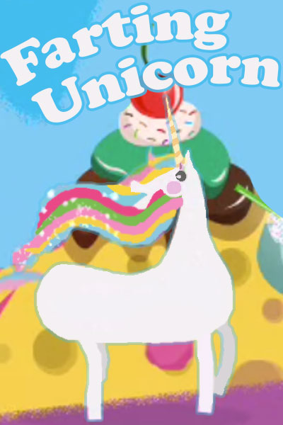 The vibrant thumbnail image for this animated greeting card is a cartoon unicorn, with a sparkling rainbow mane looks very majestic standing in front of a very large ice cream sundae.
