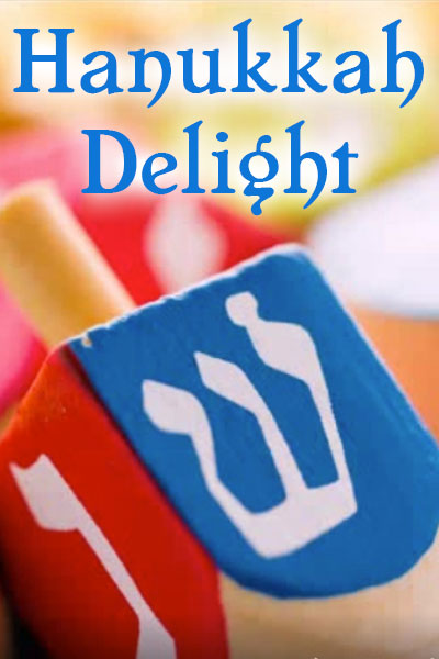 A close up view of a painted dreidel.