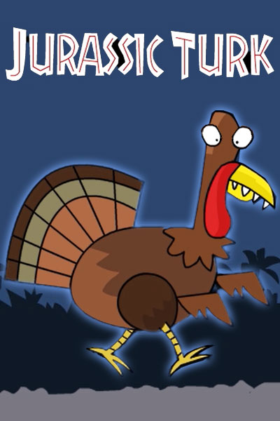 A gigantic turkey stalks around in a forest.