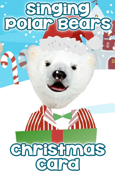 Singing Polar Bears Christmas Card