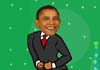 Barack Obama dances and smiles at the viewer. 