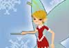 A small fairy, dressed in red and white for Christmas.