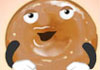 The thumbnail for this animated Fater's Day ecard features 3 different style donuts wearing bow ties, and their mouths opened as if mid-song.