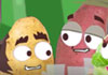 The thumbnail image for this funny St Patricks Day ecard shows the interior of a pub, where a cheeseburger meets several potatoes, who all lift their pints to salute the burger.