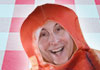 A man in a hot dog costume smiles happily at the viewer in this funny Father's Day ecard.